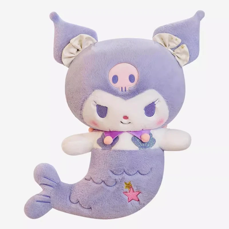 لعبة حورية البحر كورومي القطيفة ميلودي محشوة دمية الفتيات وسادة سرير لينة بلوشي هدية عيد ميلاد حيوان لطيف قابل للجمع #5