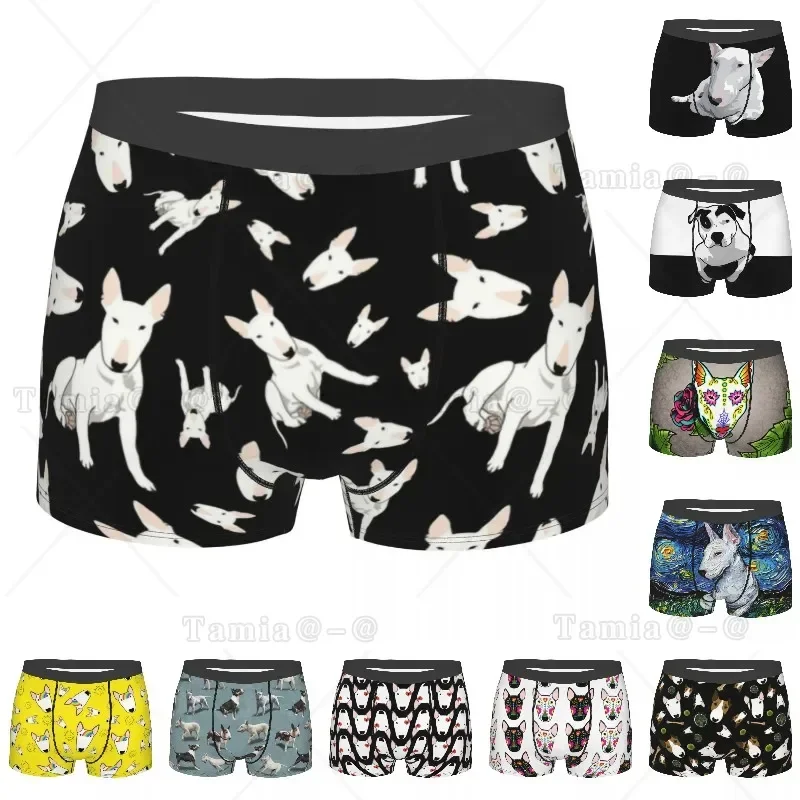 Custom David Bull Terrier Dog Boxer Shorts For Homme 3D Print Male Animal Underwear Panties Briefs Soft Underpants