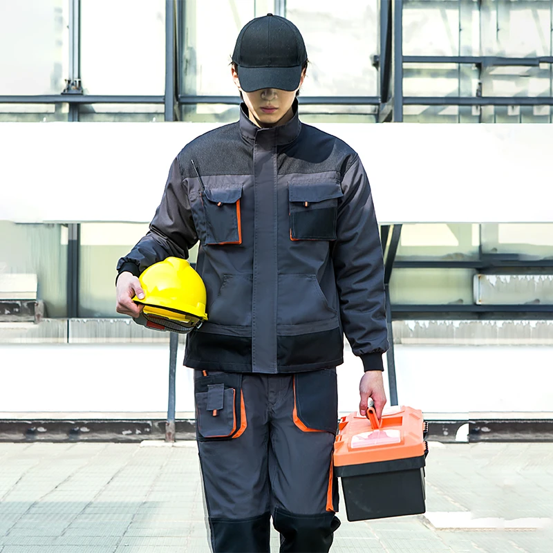 Men’s Work Bib and Brace Overall with Pockets Carpenters Work Overall Workwear Jacket Pants