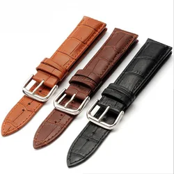 Universal Bamboo Pattern Leather Watch Band Unisex Watch Accessories 12mm 14mm 16mm 18mm  20mm  22mm 24mm