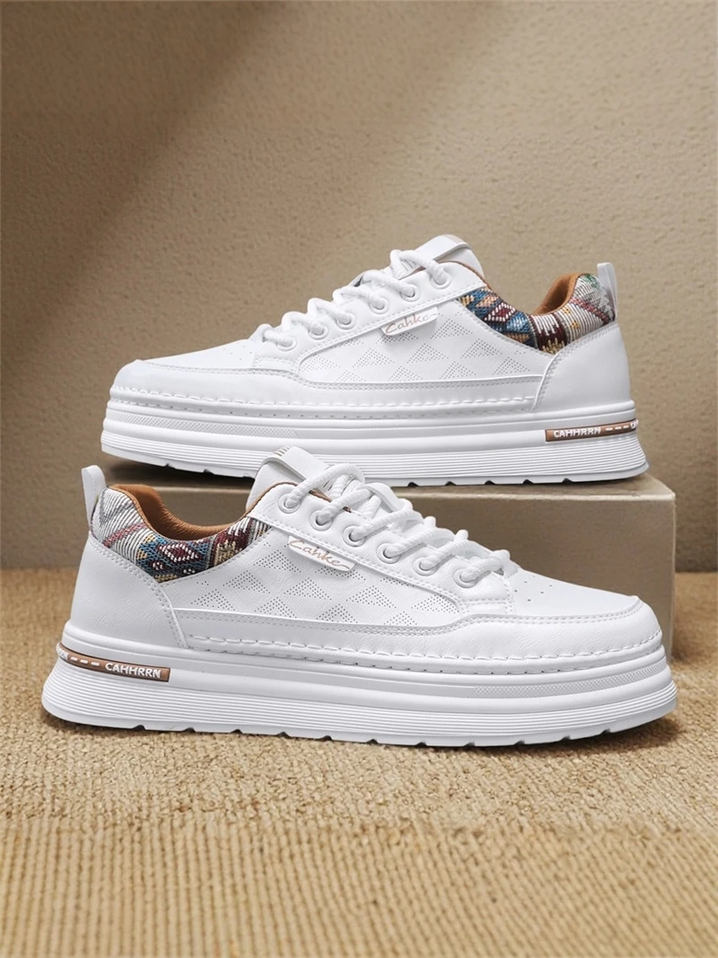 

Men's Casual Sports Shoes 2026 New Style Summer Trend Versatile Thick Bottom Korean Version White Board Shoes Breathable Mesh