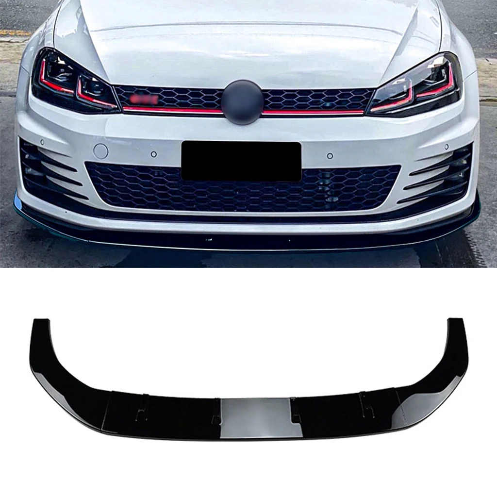 Front Bumper Lip Spoiler For Volkswagen Golf 7 MK7 GTI R Rline 2013 2014 2015 2016 Front Bumper Protector Lower Blade Splitter