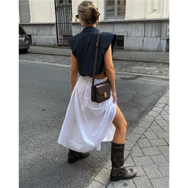 

French niche new genuine leather tofu bag women's single shoulder crossbody small square bag commuting bag women