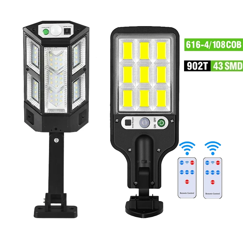 Nieuwste LED-lamp op zonne-energie 300000 LM buitenlamp op zonne-energie van bewegingssensor 4-modus waterdicht IP65 zonne-tuinlicht straat tuinlantaarn - afbeelding 1