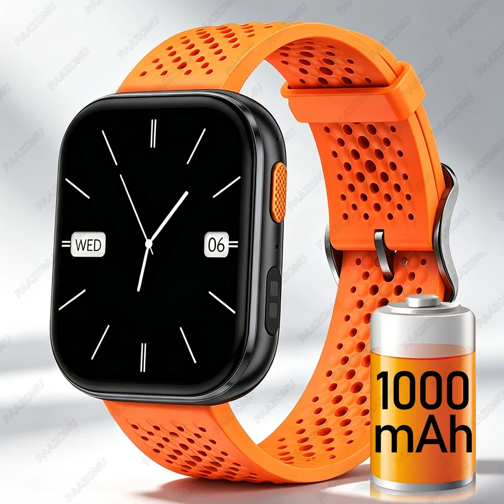 

New Military Outdoor Smart Watches Men 1000mAh Ultra battery 2.04” HD Display LED Flashlight Bluetooth Call Sports Smartwatch