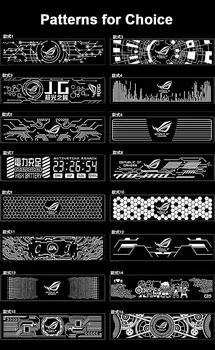 ARGB podsvícený panel pro PC skříně, přizpůsobený boční zadní panel pro GPU, zdobený herní panel pro MOD šasi 5V 12V barevný AURA SYNC 6 nejlepší prodej barevný grafický procesor - №4