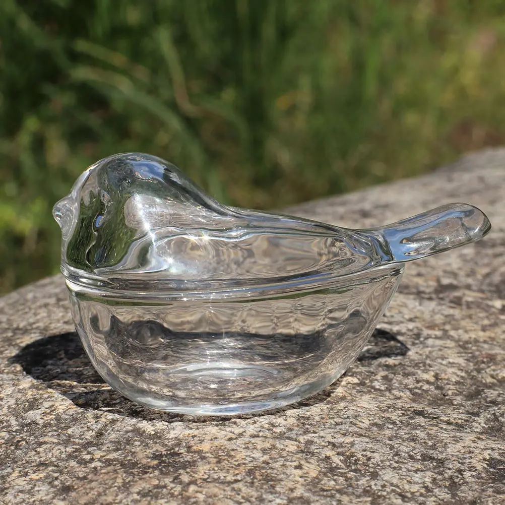 

1Pcs Glass Bird Toothpick Holder Multipurpose Storage Jar for Candies Accessories Household Glassware Decorative Ornament
