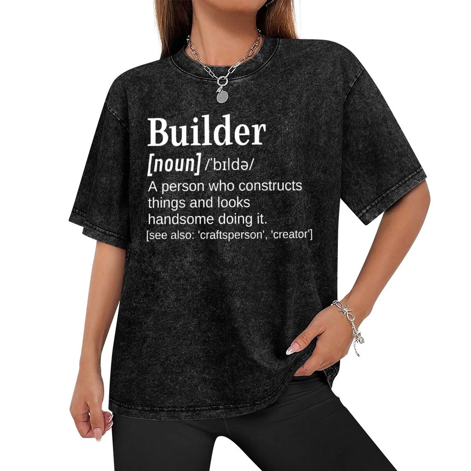 Handsome Builder Funny Definition Gift for Builders, Bricklayers and DIY Enthusiasts T-Shirt sublime t shirts for men pack