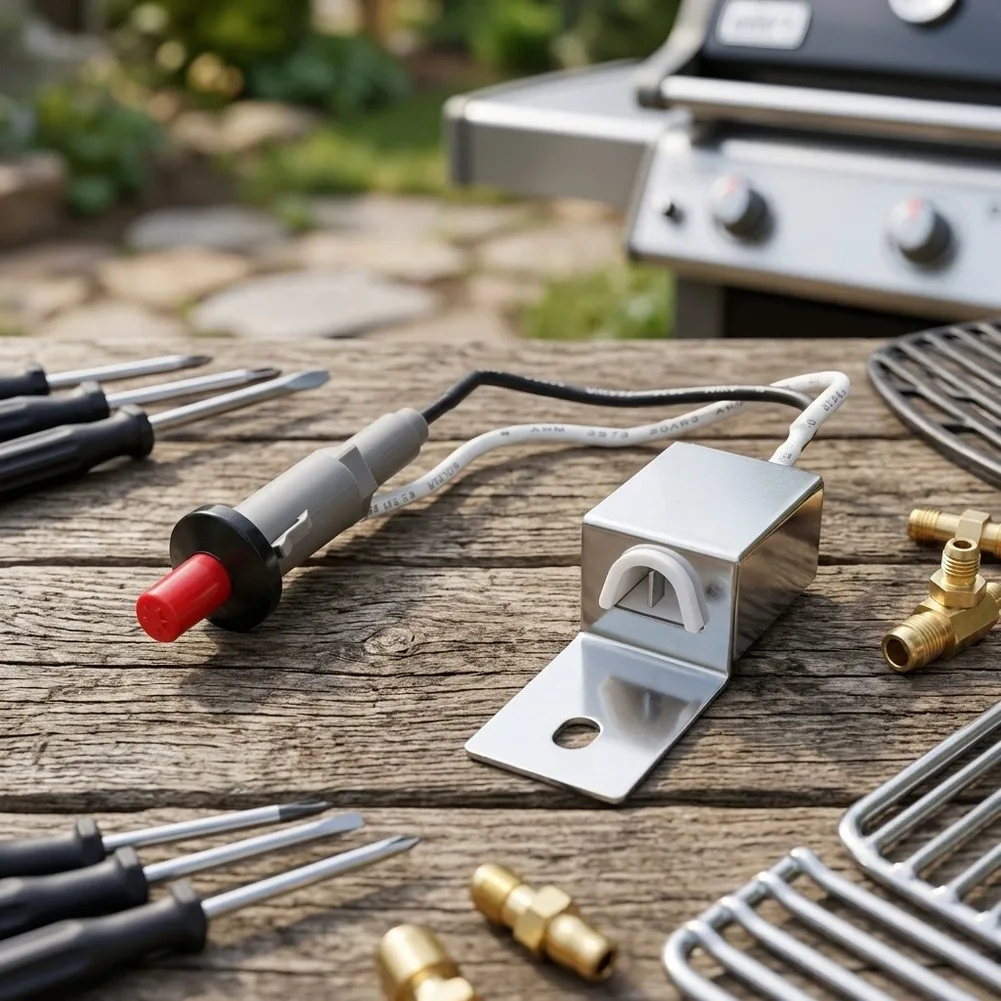 For Weber Q100 Q120 Q200 Q220 Q1000 Q2000 For Ignition Replacement Kit Includes Gas Catcher and For Ignition Needle