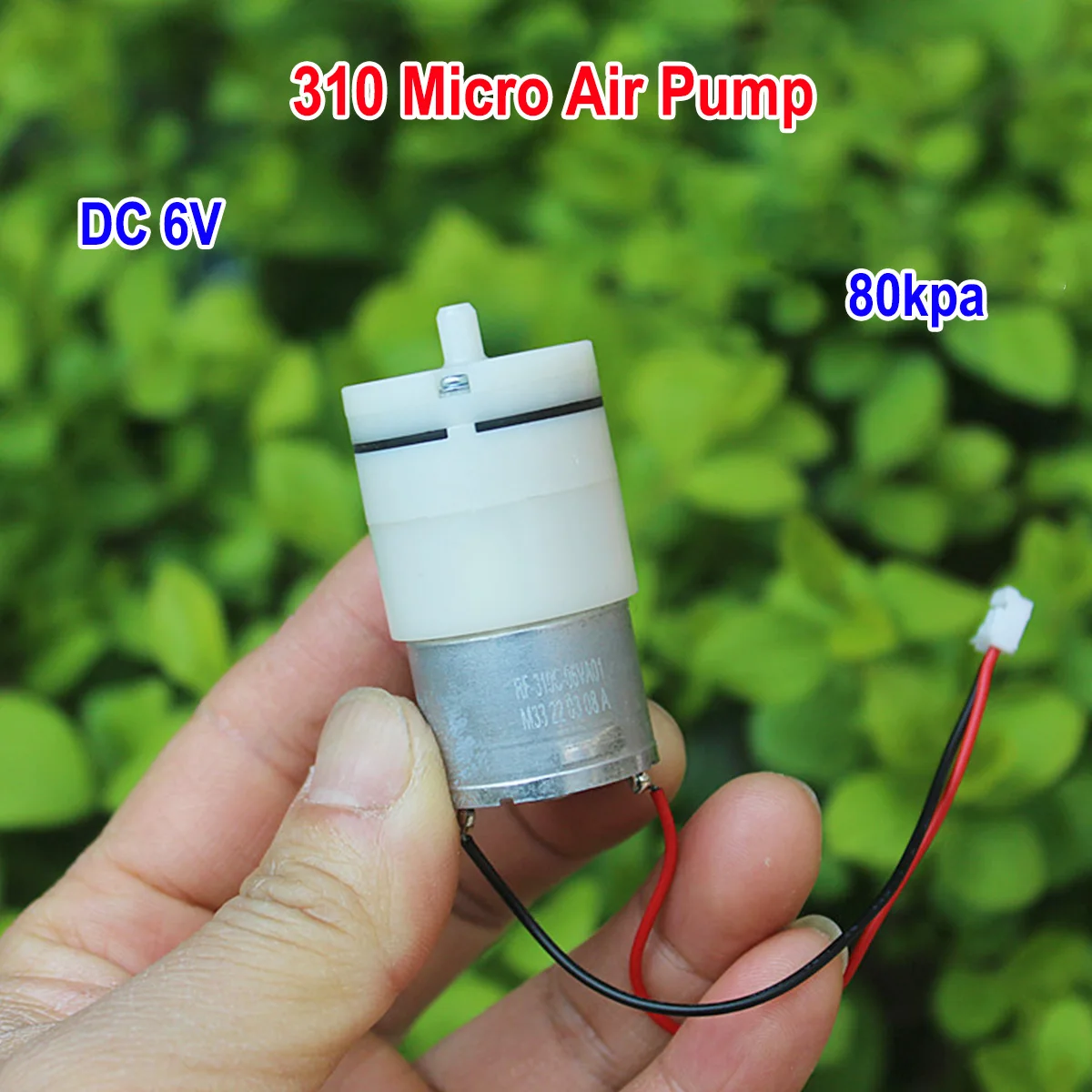 

Воздушный насос с двигателем Micro 310, 80 кПа, электрический кислородный насос постоянного тока 3,7 В, 5 В, 6 В, аквариум для рыб