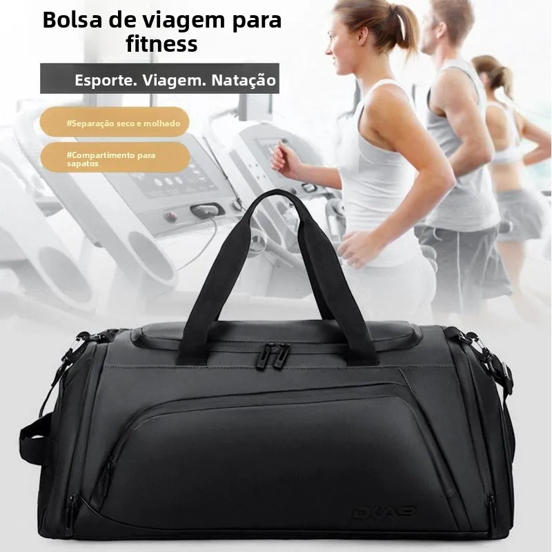 large-capacity-sports-fitness-bag-travel-backpack-women's-multi-function-handbag-independent-shoe-compartment-multi-elemental