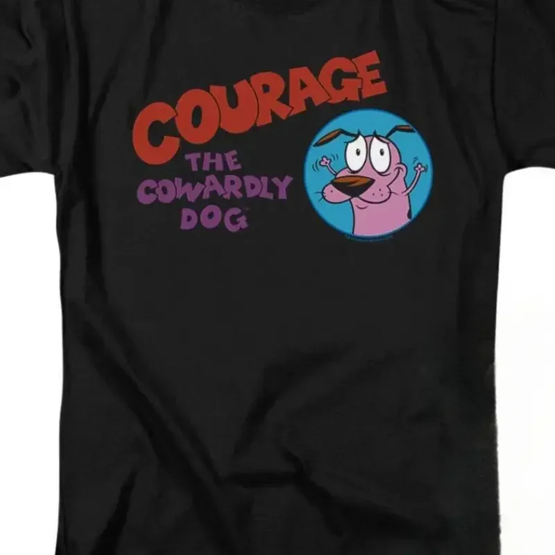 Classic Courage The Cowardly Dog Logo T Shirt Graphic T-shirt Lady Fashion Print Summer Cute 90s Women Short Sleeve Female Tee