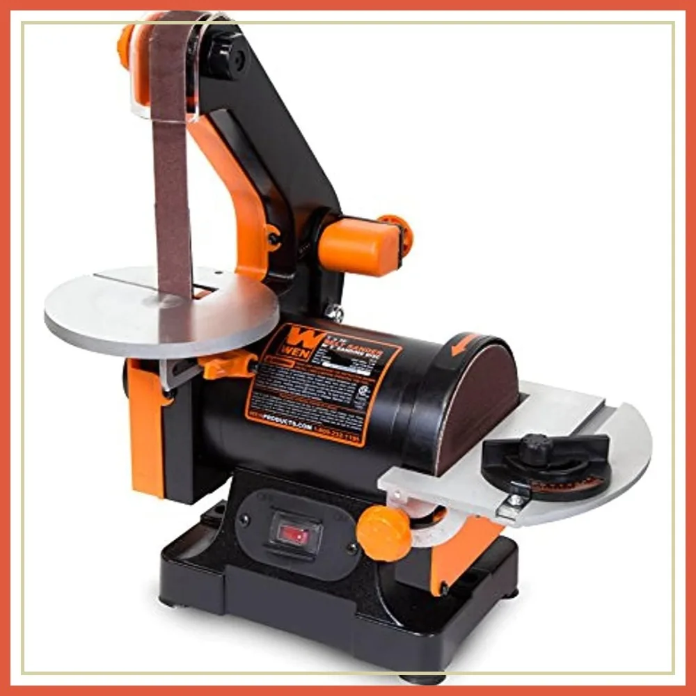 

Benchtop Belt and Disc Sander 1x30 in Belt 5 in Disc 2.3A 3160 FPM 3450 RPM 2 Dust Ports Miter Gauge