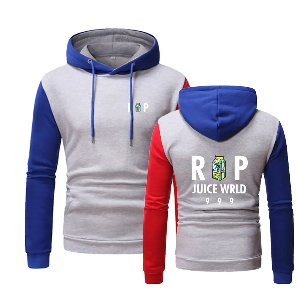 

Мужская толстовка с капюшоном Juice WRLD, черная хлопковая толстовка в уличном стиле, весна-осень 2024