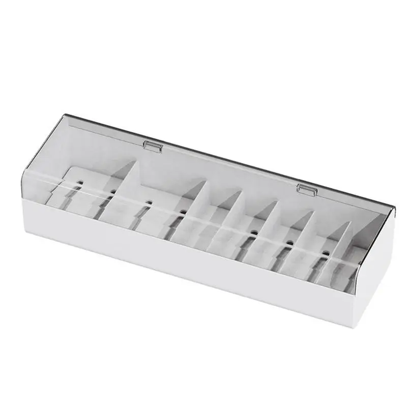 Cord Storage Organizer Box USB Cord Sorter Cord Storage Box With Lid 7 Compartments 2 Large & 5 Small Electronics Cable