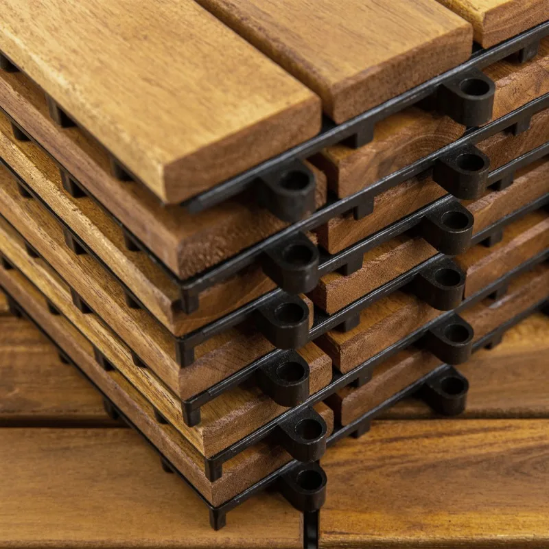 تصميم كلاسيكي مثالي لشرفة الفناء الداخلي والخارجي، تركيب سهل التعشيق للأرضيات المقاومة لقالب الفناء المنزلي