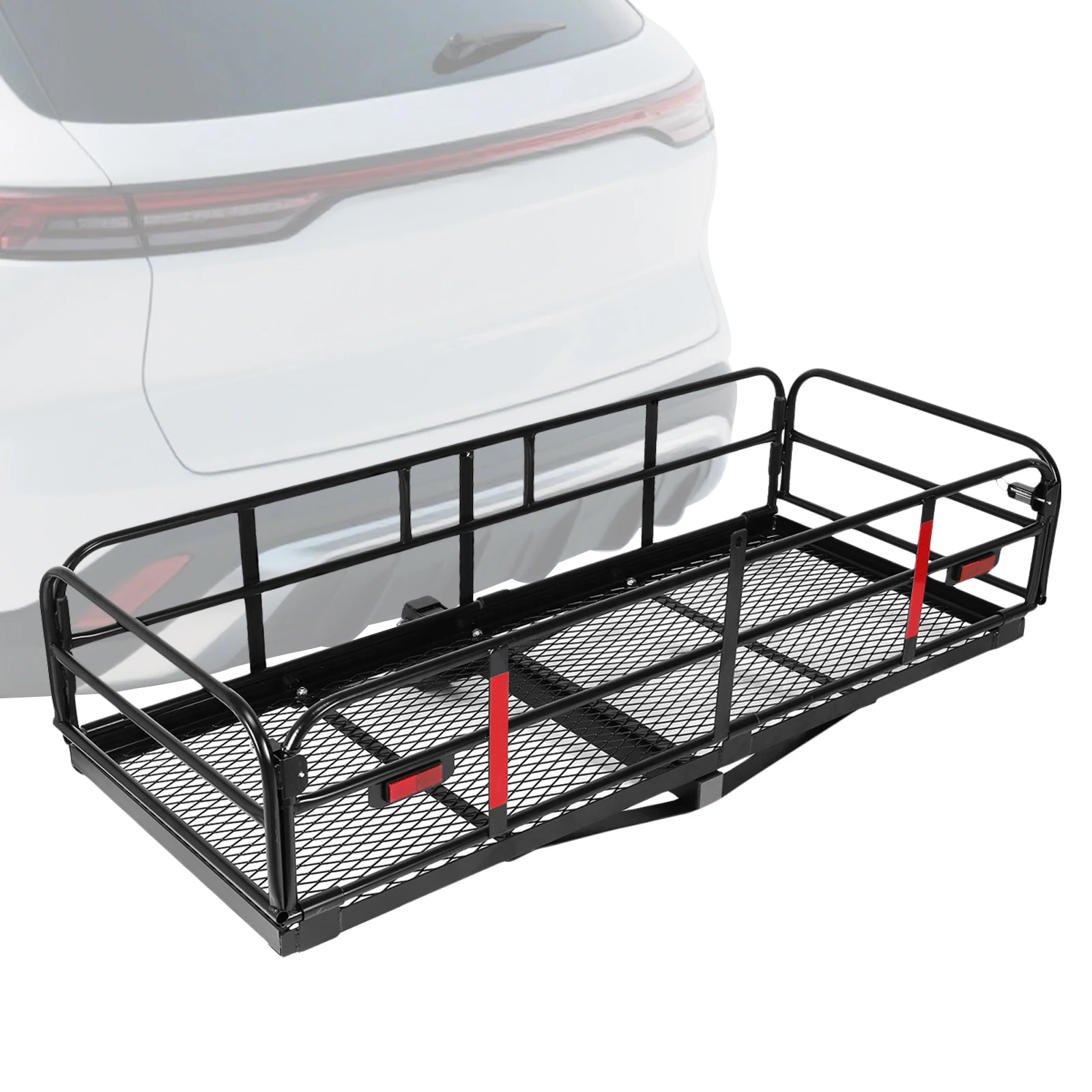 

Велокрепление на фаркоп Hitch Cargo Carrier, 60x24x14 дюймов, грузоподъемность 500 фунтов, для 2-дюймового приемника с фаркоп-стабилизатором, для внедорожников, грузовиков, пикапов