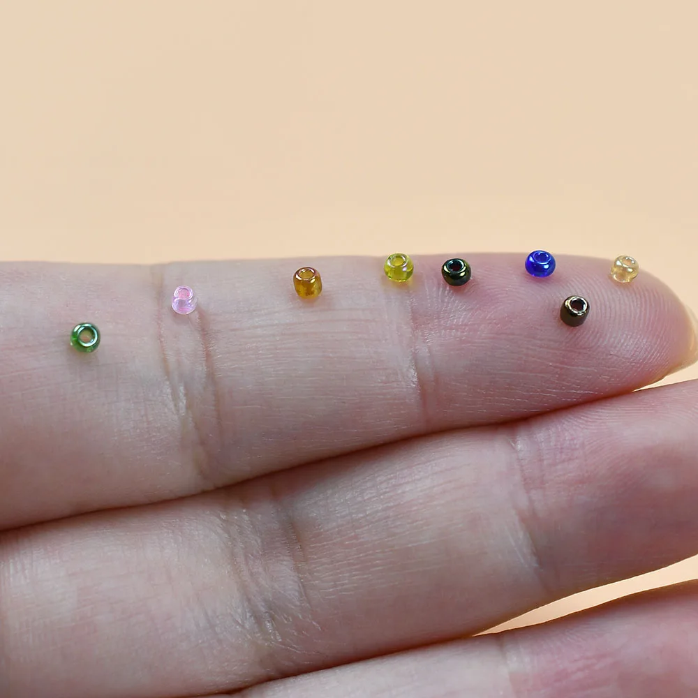Cuentas de vidrio metálicas japonesas 2mm para señuelos de pesca - imagen 2