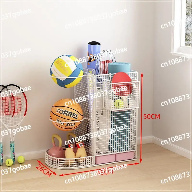 رف تخزين كرة السلة، رف كرة طائرة داخلي للقدم، سلة تخزين كرة الريشة
