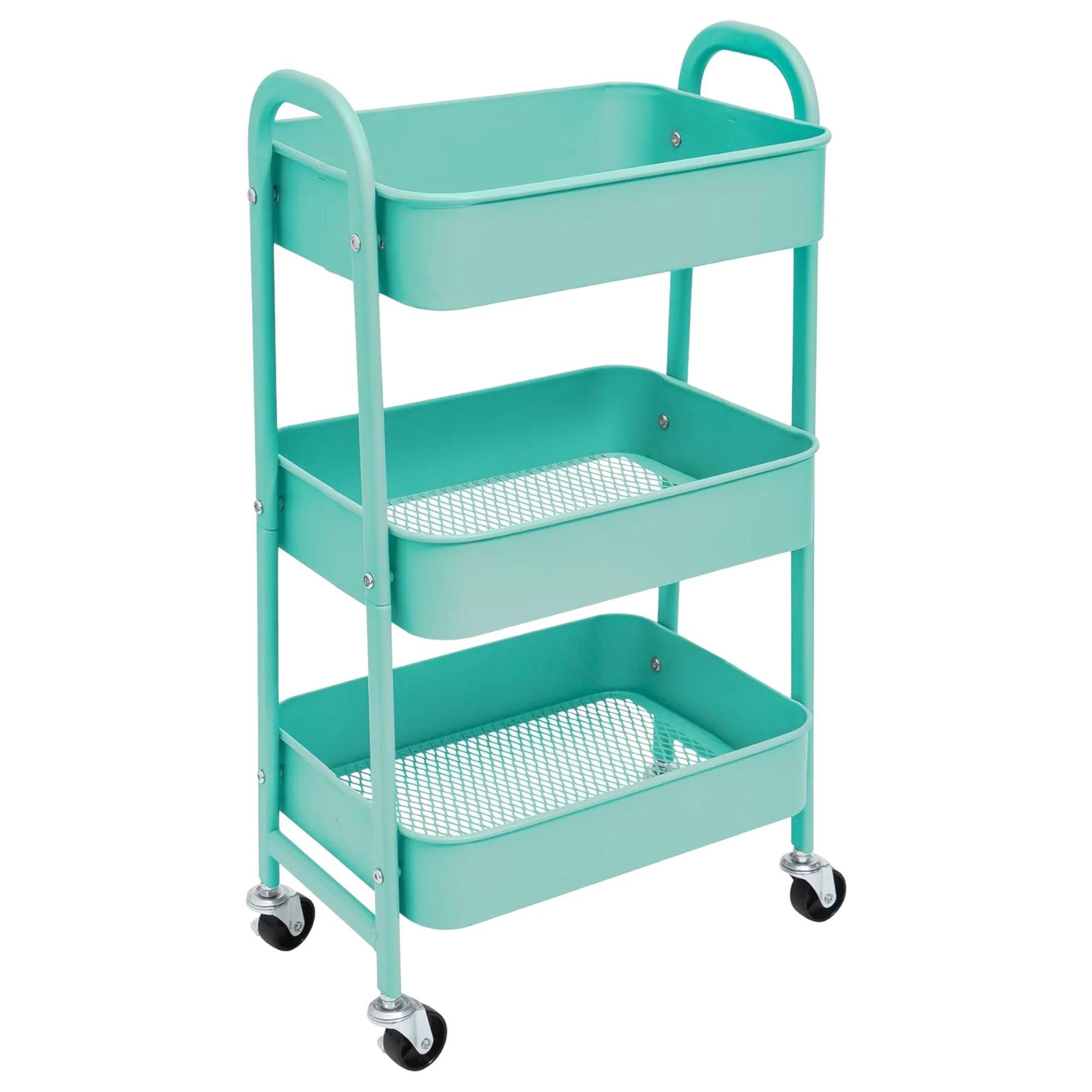عربة التخزين عربة مساعدة مع عجلات عربة المطبخ عربة الخدمة عربة معدنية مع عجلات 3 مستويات عربة دوارة عربة تنظيم.