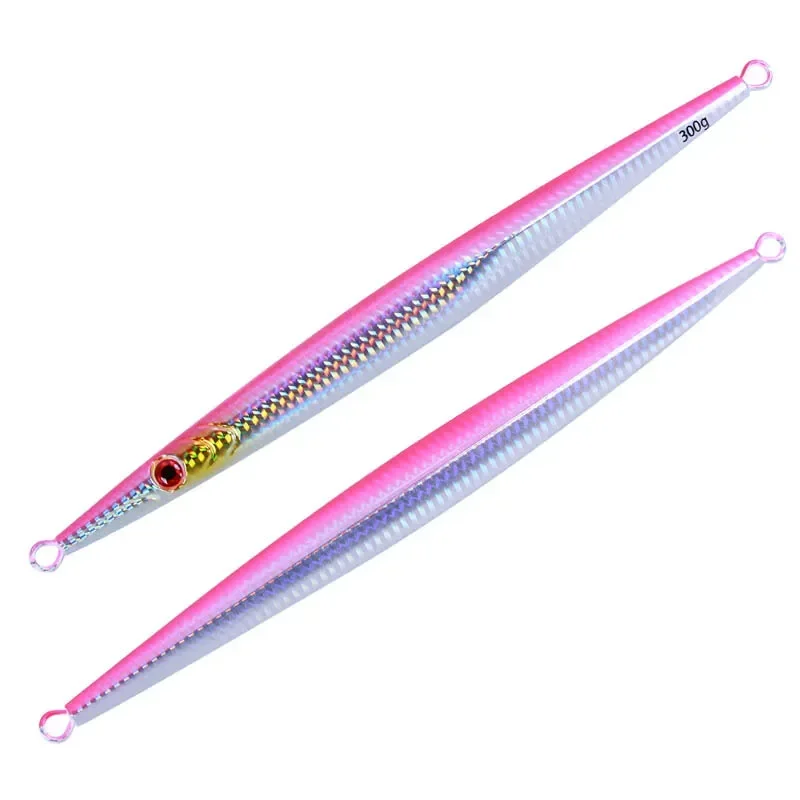 Saltwater Shore Jigging Bottom Fishing Fast Sinking Slow Pitch Jigging Lure Metal Jigs Vertical Jig Glow Luminious