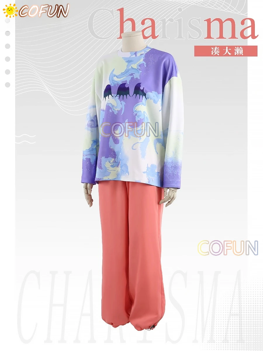 COFUN [مخصص] مشروع موسيقى الكاريزما Sunohara Momose ‌   مجموعة كاملة من أزياء تنكرية للنساء والرجال لعبة الهالوين بدلة الرسوم المتحركة