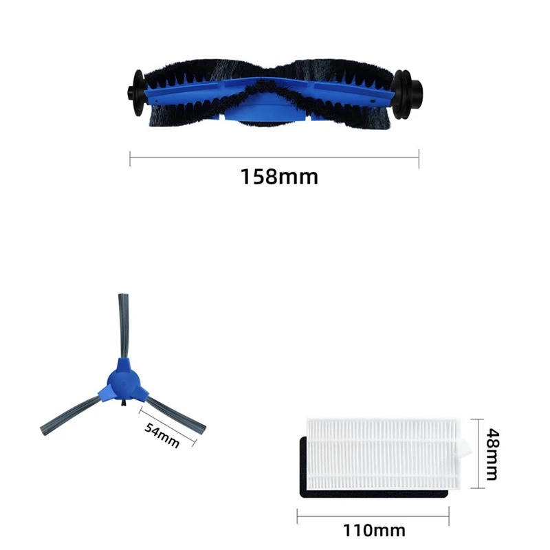 Cecotec Conga 1090 1790 티타늄 울트라 로봇 진공청소기용 메인 사이드 브러시 헤파 필터 예비 부품