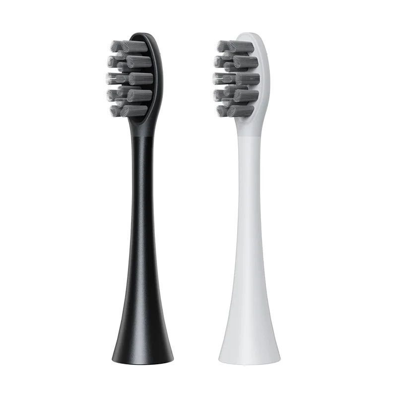 Replaceable Electric Toothbrush Brush Head Double-tip Bacteriostatic Bamboo Carbon Black Wire Soft Bristle Brush Head