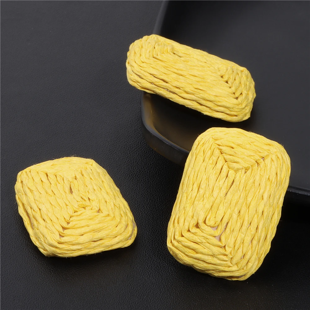 Hot Handmade Braided Accessry Multicolor Bamboo Weave Rattan Accessries Jewelry Pendant for Home Decoration Craft 2/3/5Pcs