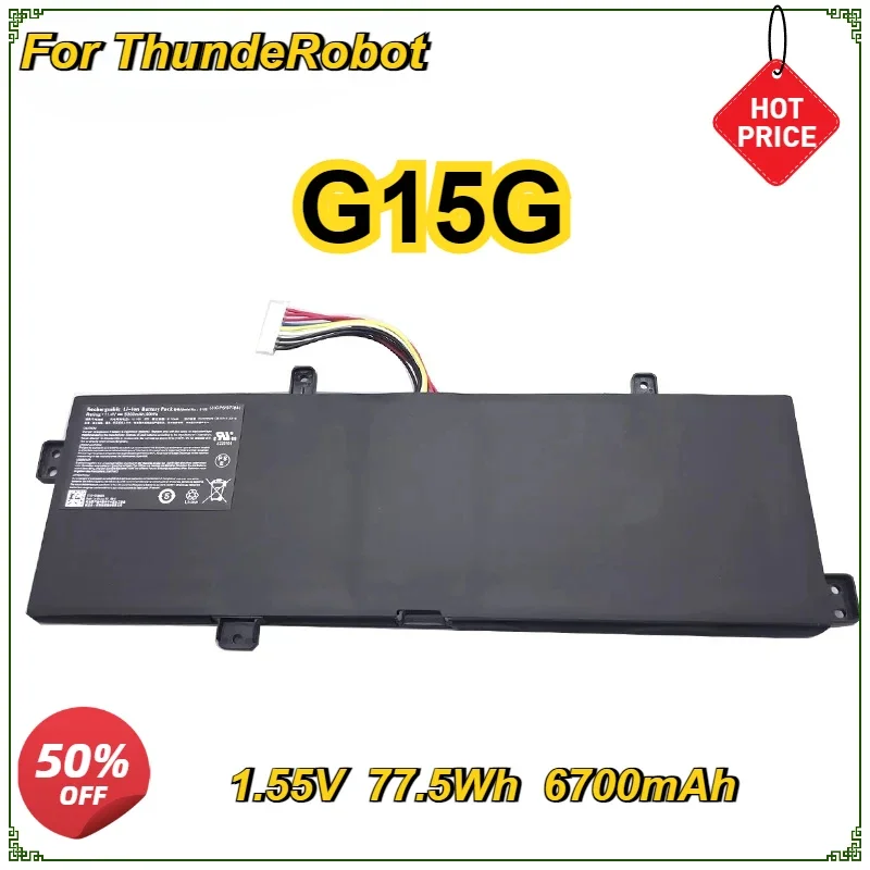 

New G15G Laptop Battery For ThundeRobot 911 Targa T6A T6C T6D T5TB GIGABYTE SabrePro 15-W8 MACHENIKE F117-S 11.55V 77.5WH