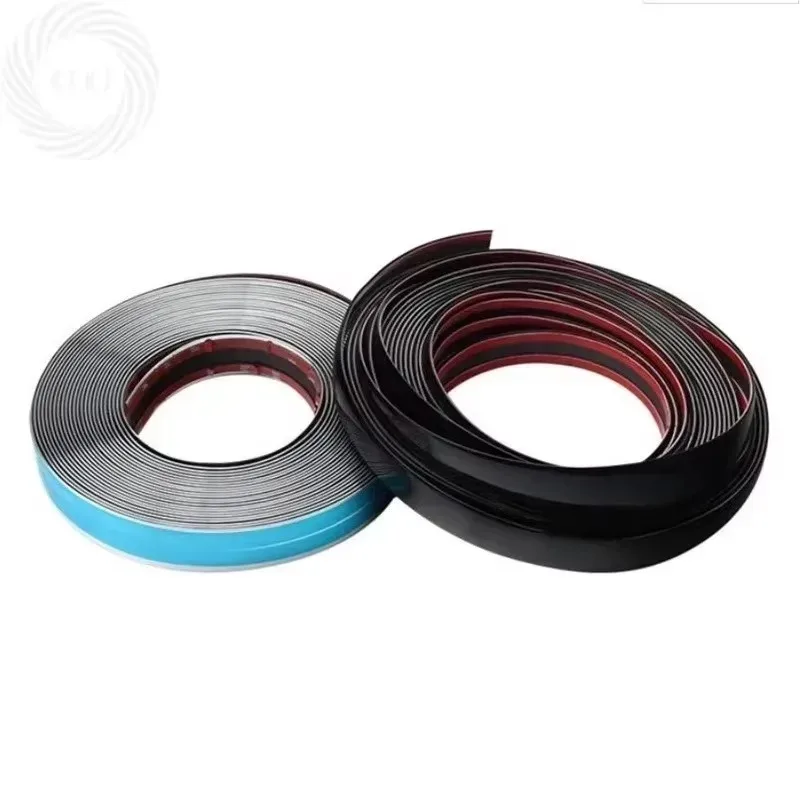 العالمي 3M 1 قطعة سيارة كروم شرائط الزخرفية مشرق أسود فضي السيارات الباب حامي الوفير التصميم صب الكسوة