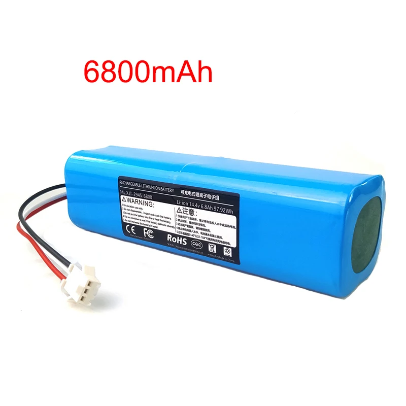 New 14.8V 6800mAh H18650CH-4S2P Robot Battery For Xiaomi Lydsto R1 / G2 Viomi S9 ROIDMI EVE PLUS Robotic Vacuum Cleaner