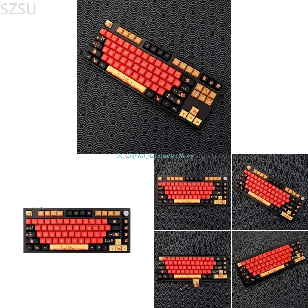 

SZSU Squirrel Theme Keycaps XDA Keycap For dz60/RK61/64/gk-61/68/98 Machanical
