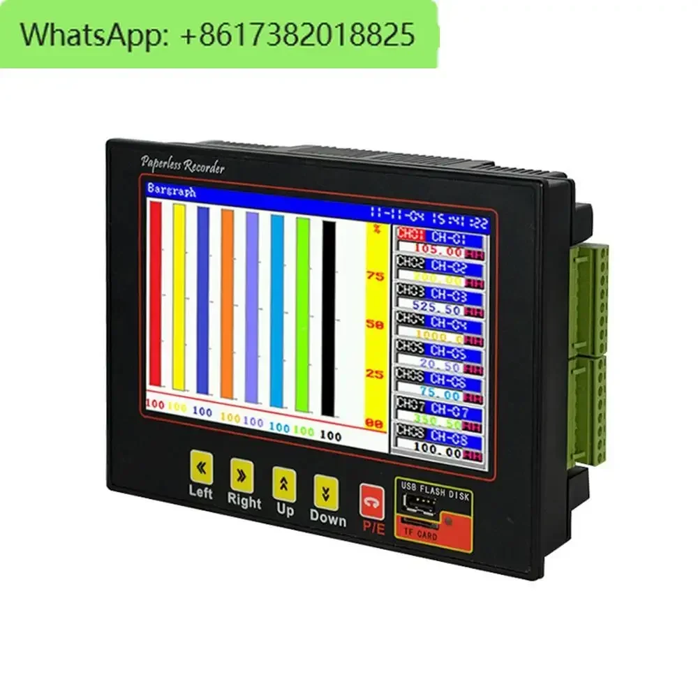 4-20mA 0-5V analog relay RS485 paperless recorder 2 4 6 canais temperature RTD pressure current voltage data logger