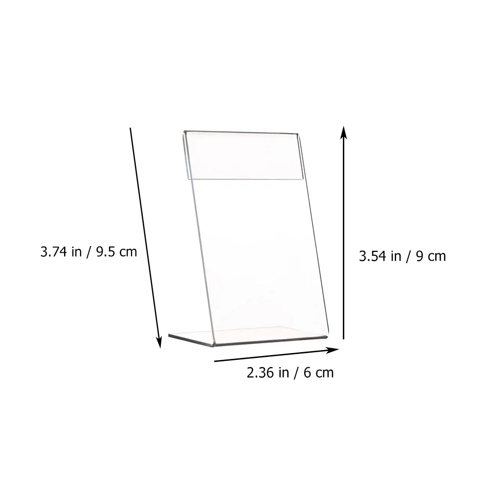 9Pcs Acrylic Panel Menu Display Stand L-Shaped Vertical Table Card High-End Plastic Wine Catalog Menu Type Name Card