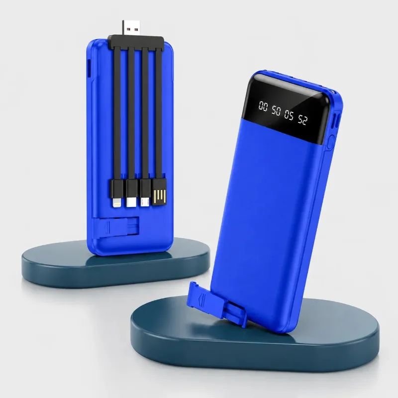 Imagen 7: Batería Externa Portátil de 20000mAh con 4 Cables Integrados, Pantalla Digital, Batería Externa de Alta Capacidad de 10000mAh 6000mAh para Viajes