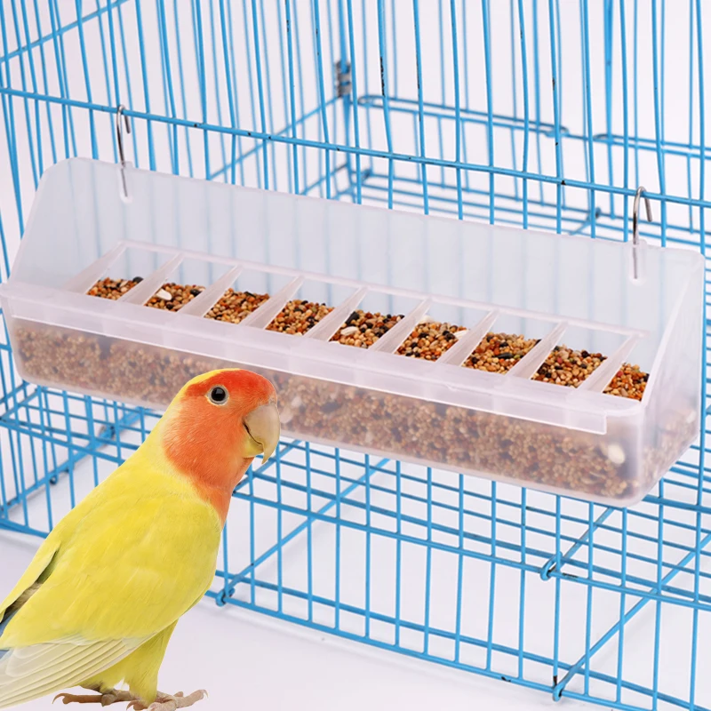 1Pcs Cage Parrot Feeder Bowl Bird Supplies For Cage Birds Water Hanging Bowl Box Pet Plastic Food Container