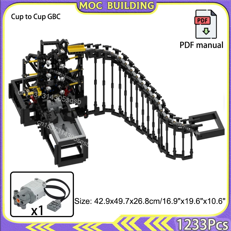 GBC Cup to Cup Module MOC Building Blocks DIY Bricks Great Great Ball Contraption Toys Christmas Gifts Birthday Present