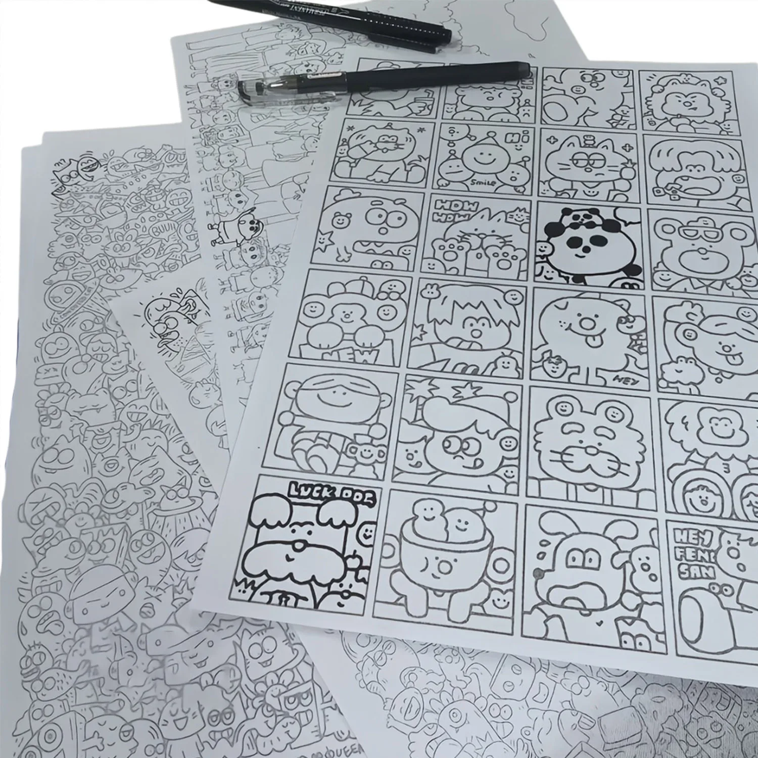 25Page Random Drawing Template Set for Relaxation,Pen Control Training,Line Drawing,Tracing,Cultivate Concentration&Observation
