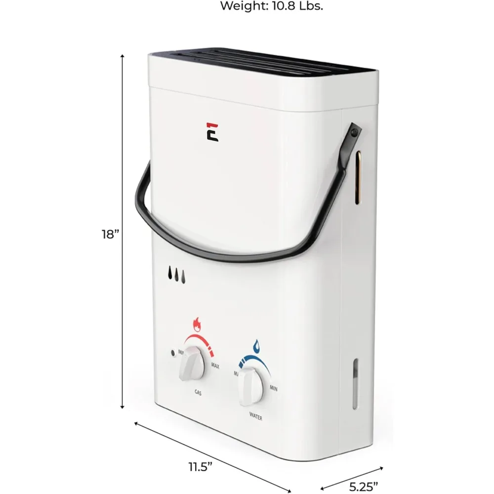 Aquecedor de água exterior portátil, L5 1.5 GPM