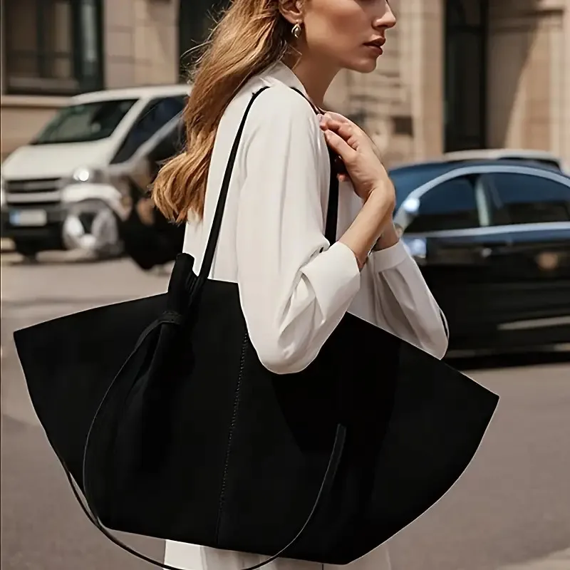 Tas Ketiak Bahu Tunggal Kulit Asli Retro Eropa dan Amerika Matte Kapasitas Ekstra Besar Selempang Fashion Sederhana Baru