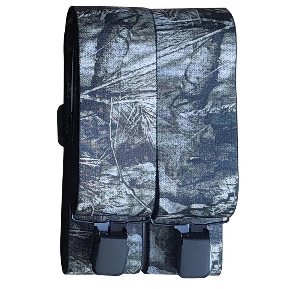 5 X 120cm Adults Men's Suspenders Camouflage X-Type 4 Clips Elastic Braces Casual Suspensorios Adjustable Belt Strap