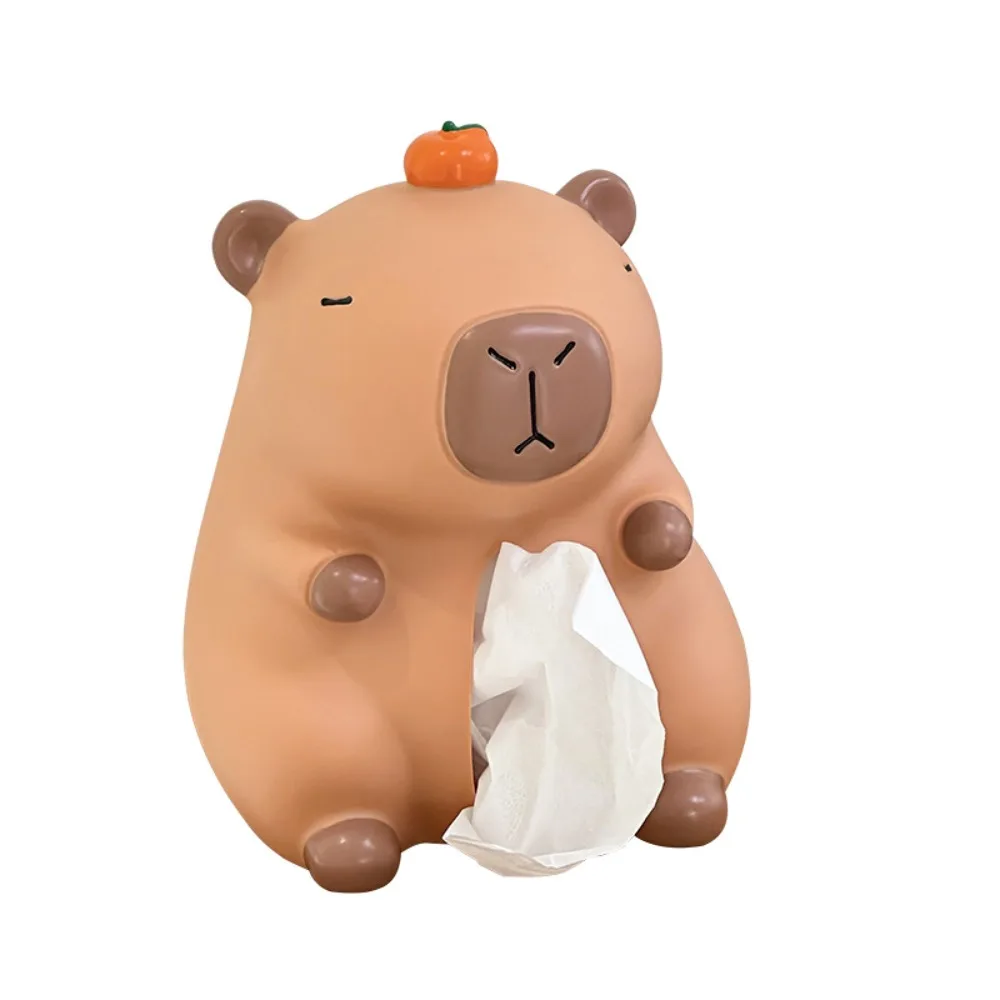 

Figure Model Capybara Tissue Box Doll Toy Decorative Tissue Box Ornament Anime Cartoon Capybara Napkin Holder Birthday Gift