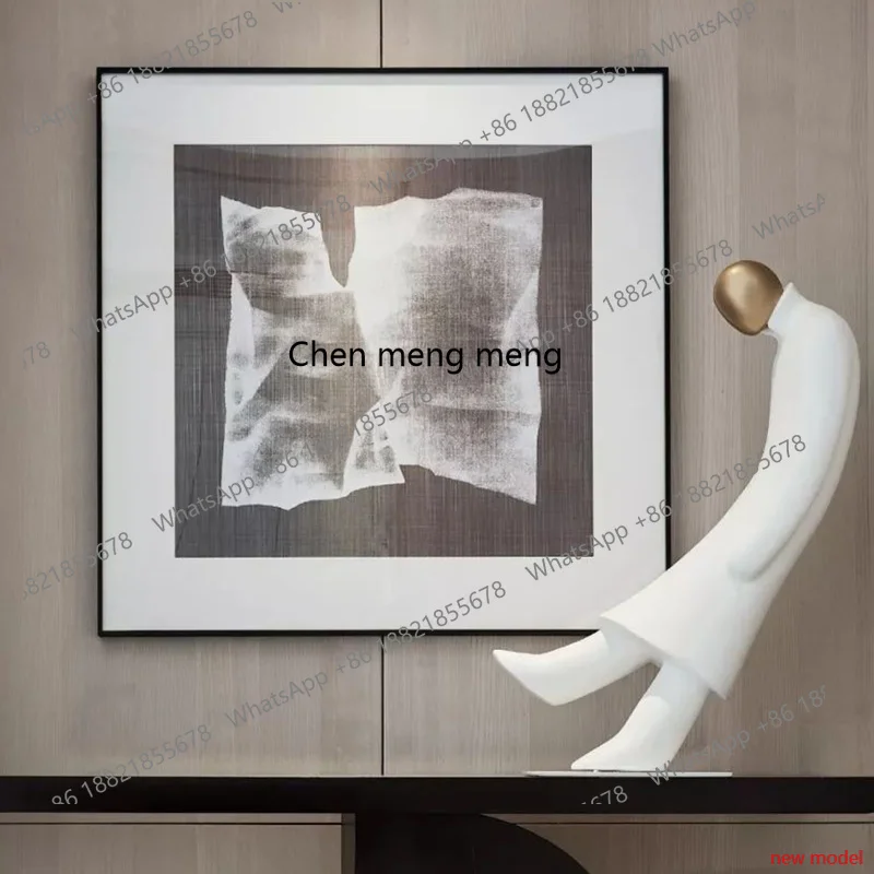 H178H178Modern figure sculpture model room ornament, home soft decoration, hotel front desk floor decoration