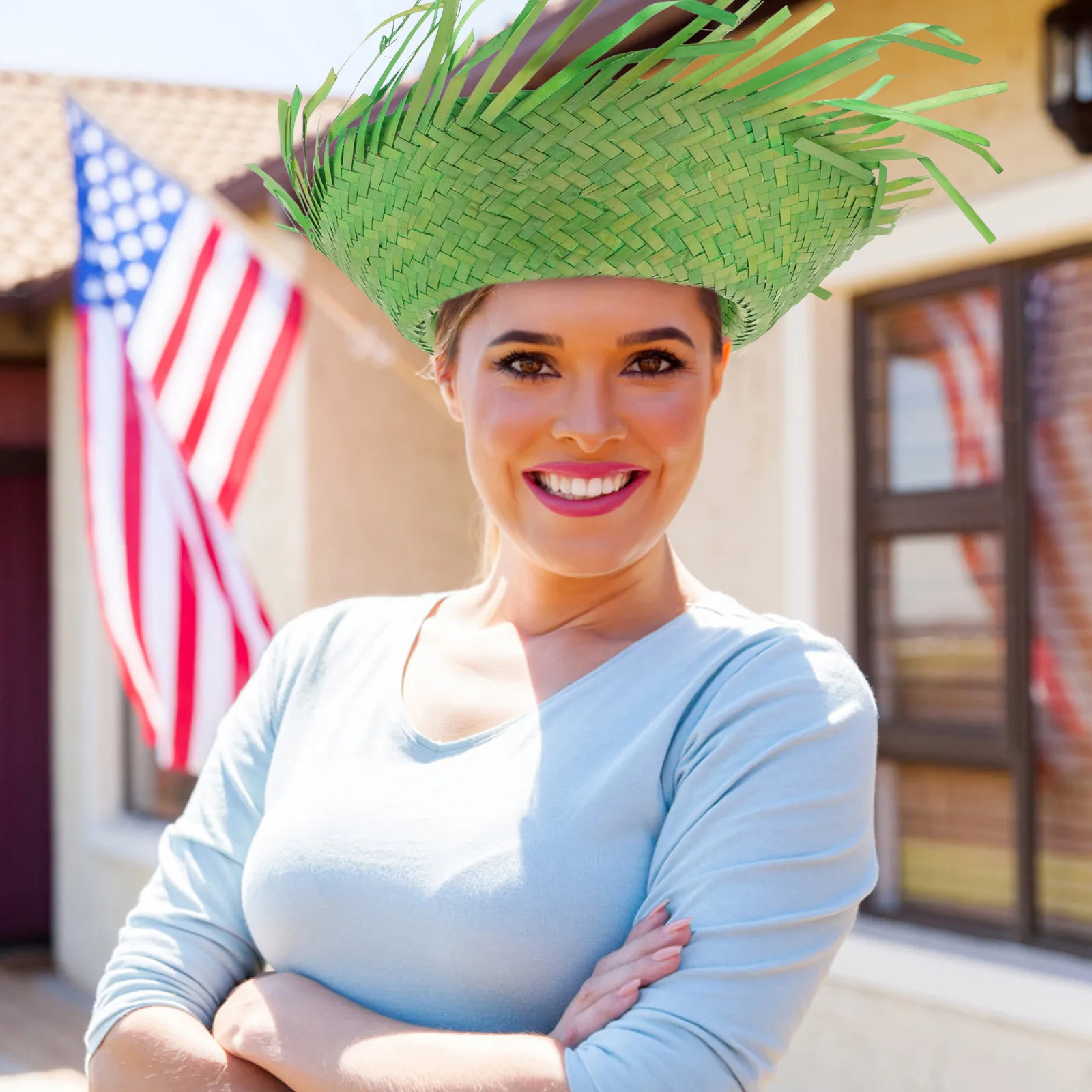 

Beach Straw Hat Sombrero Woven for Adults Mexican Cap Party Aldult Themed Sun Men Women Seaside