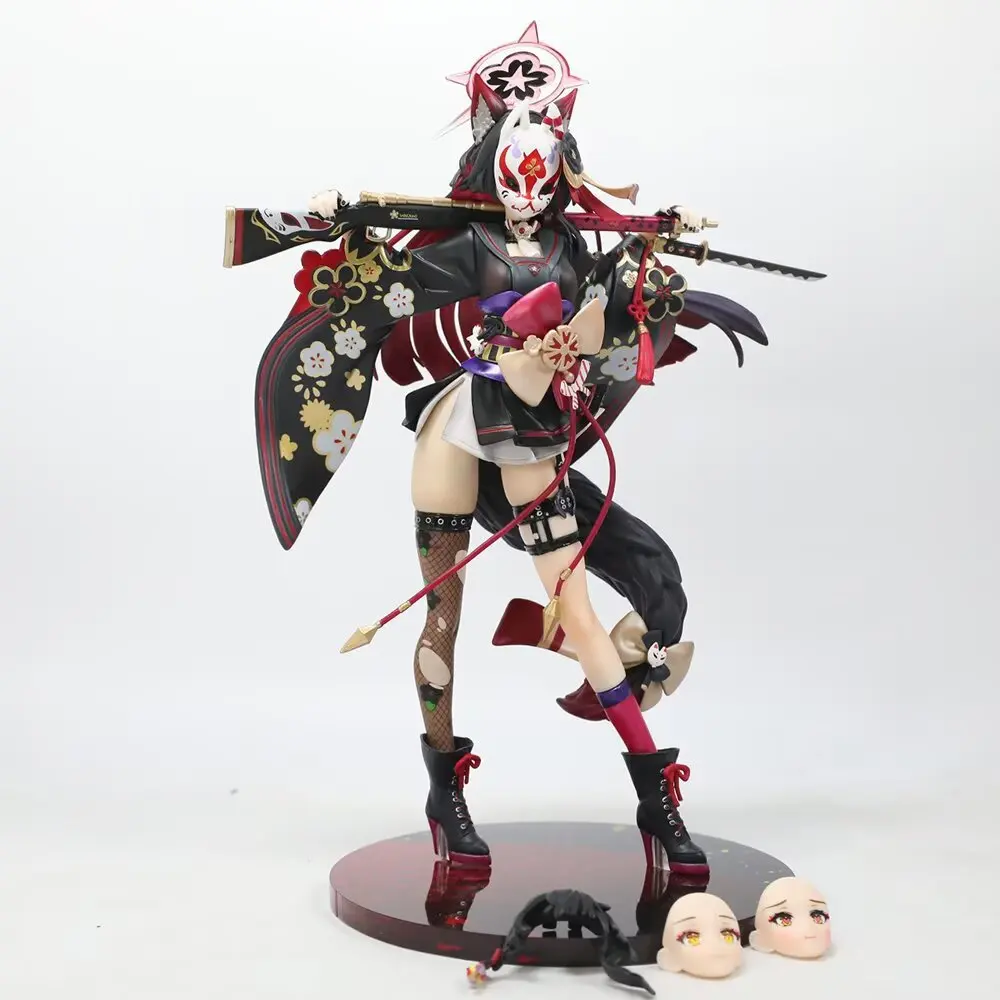 blue-archive-kosaka-wakamo-anime-bishoujo-game-merch-boxed-action-figure-fox-mask-kimono-style-collectible-statue-decoration-de-bureau