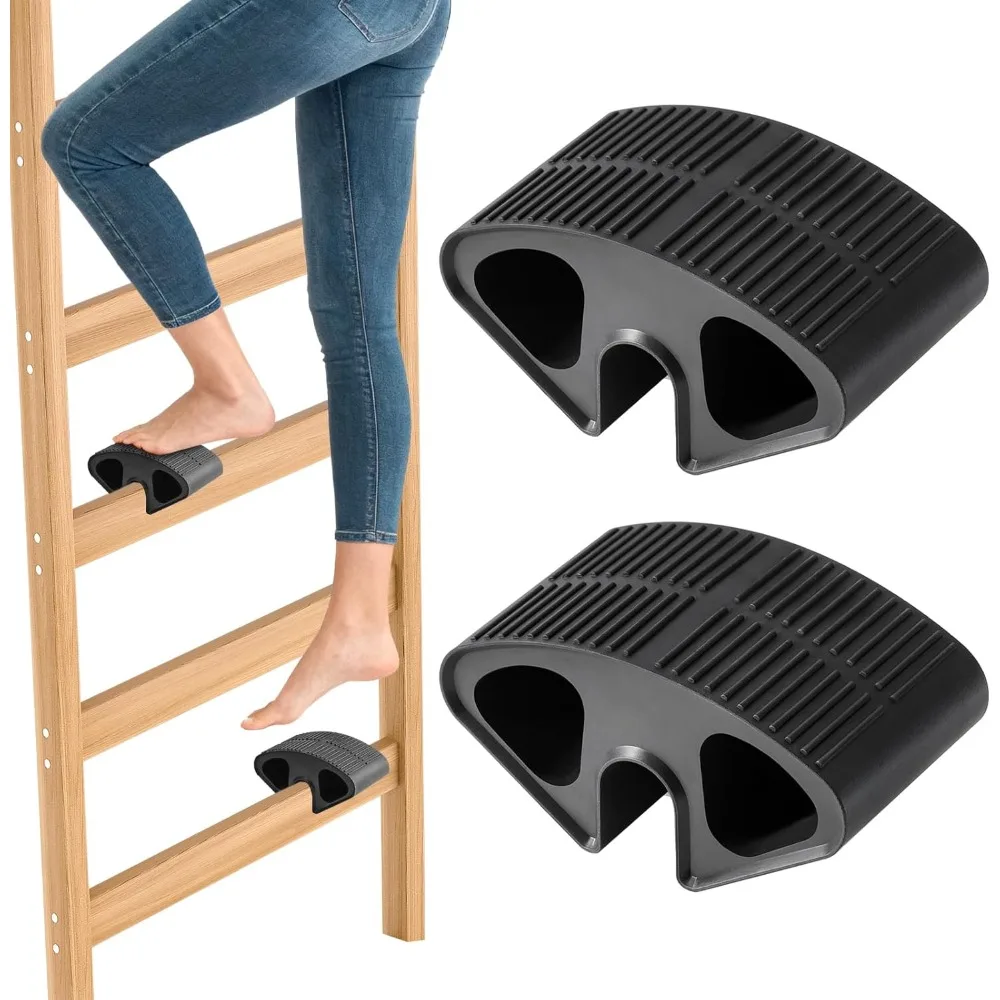 

Two-pack Rubber Bunk Bed Ladder Mats with Non-slip Feet and Snap-on Design, Suitable for 0.77-inch Railings