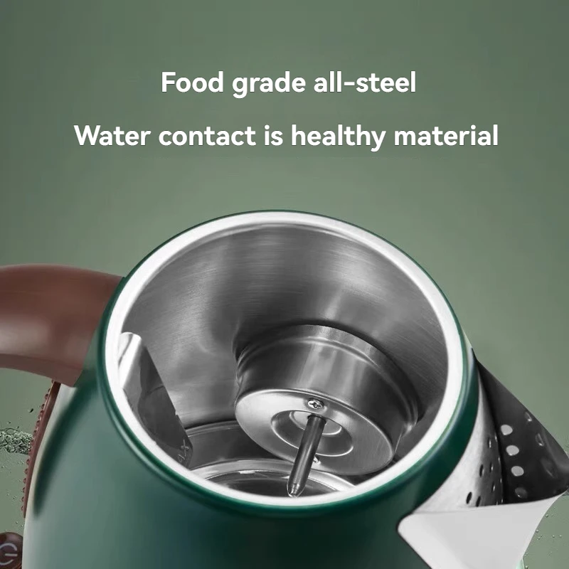 غلاية كهربائية أوروبية عتيقة شاشة عرض خضراء درجة الحرارة 304 فولاذ 1.7 لتر