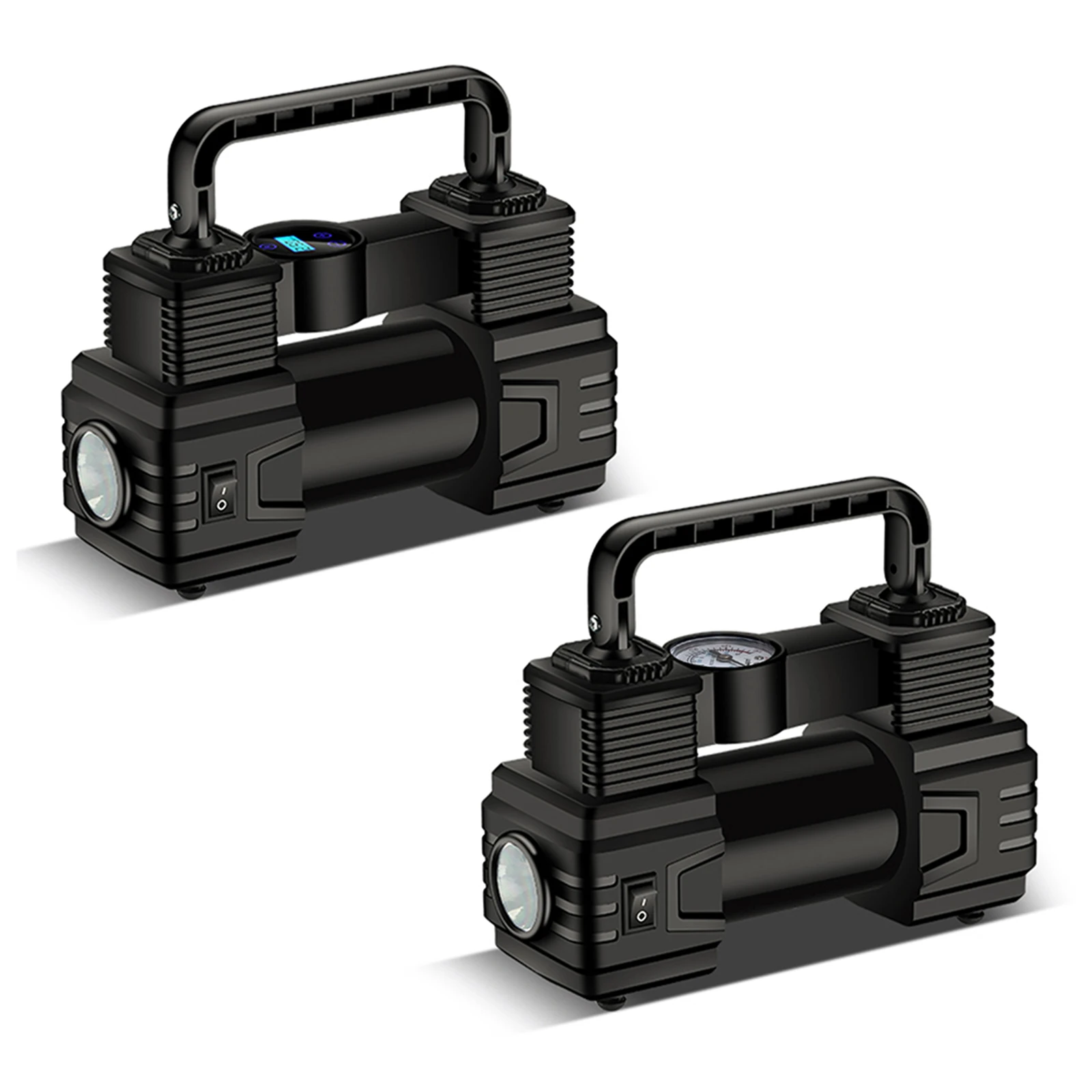 AliExpress NONE 12V 150PSI Electric Car Tyre Inflator Dual Cylinder Air Compressor Pump with Pressure Gauge for Car Motorcycle Bicycle Balls ﻿ ﻿