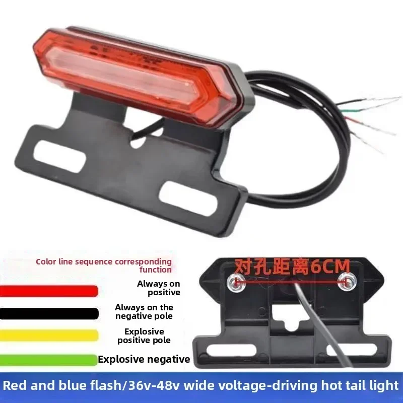 Durable    Motorcycle Open Light Night Tram Red and Blue Warning Flash Traffic Led Construction Vehicle Tail Light 12V 24V Stron